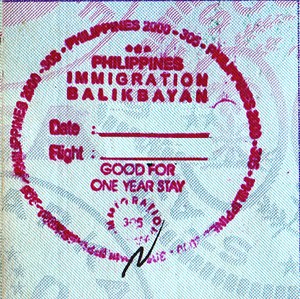 The Balikbayan stamp
